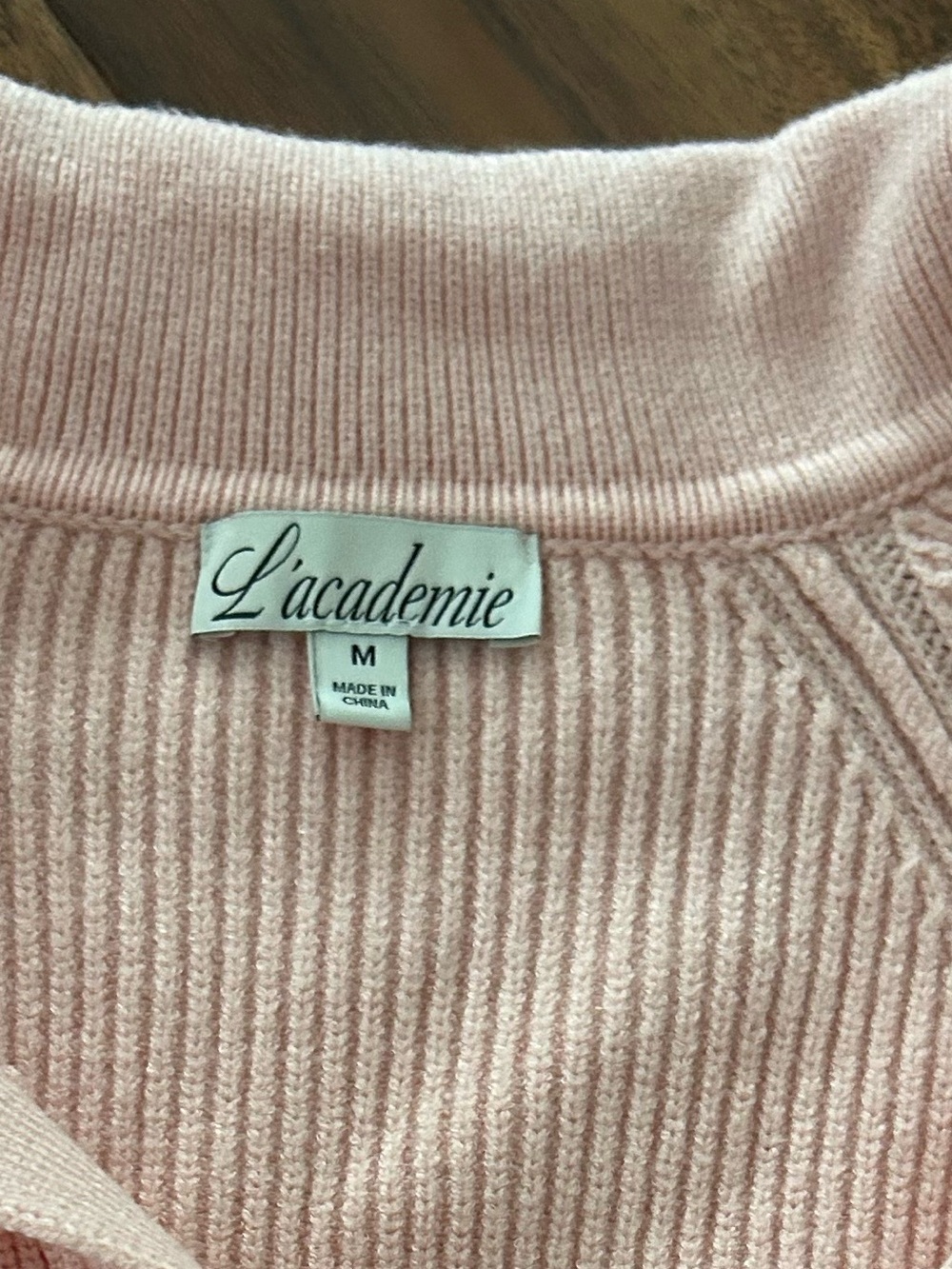 l'academie baby pink oversized crop sweater size medium - Picture 3 of 5